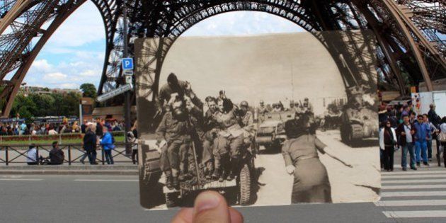 Antes e depois: Fotos da Libertação de Paris 