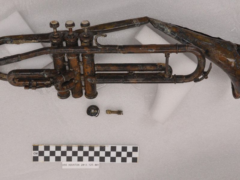 Trompete recuperado do USS Houston